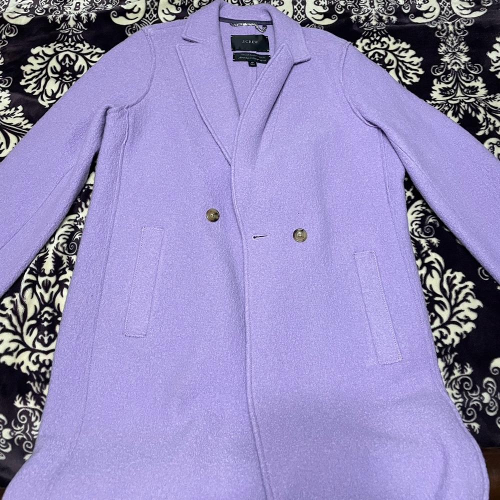 J. Crew Daphne Topcoat in Lavender Field